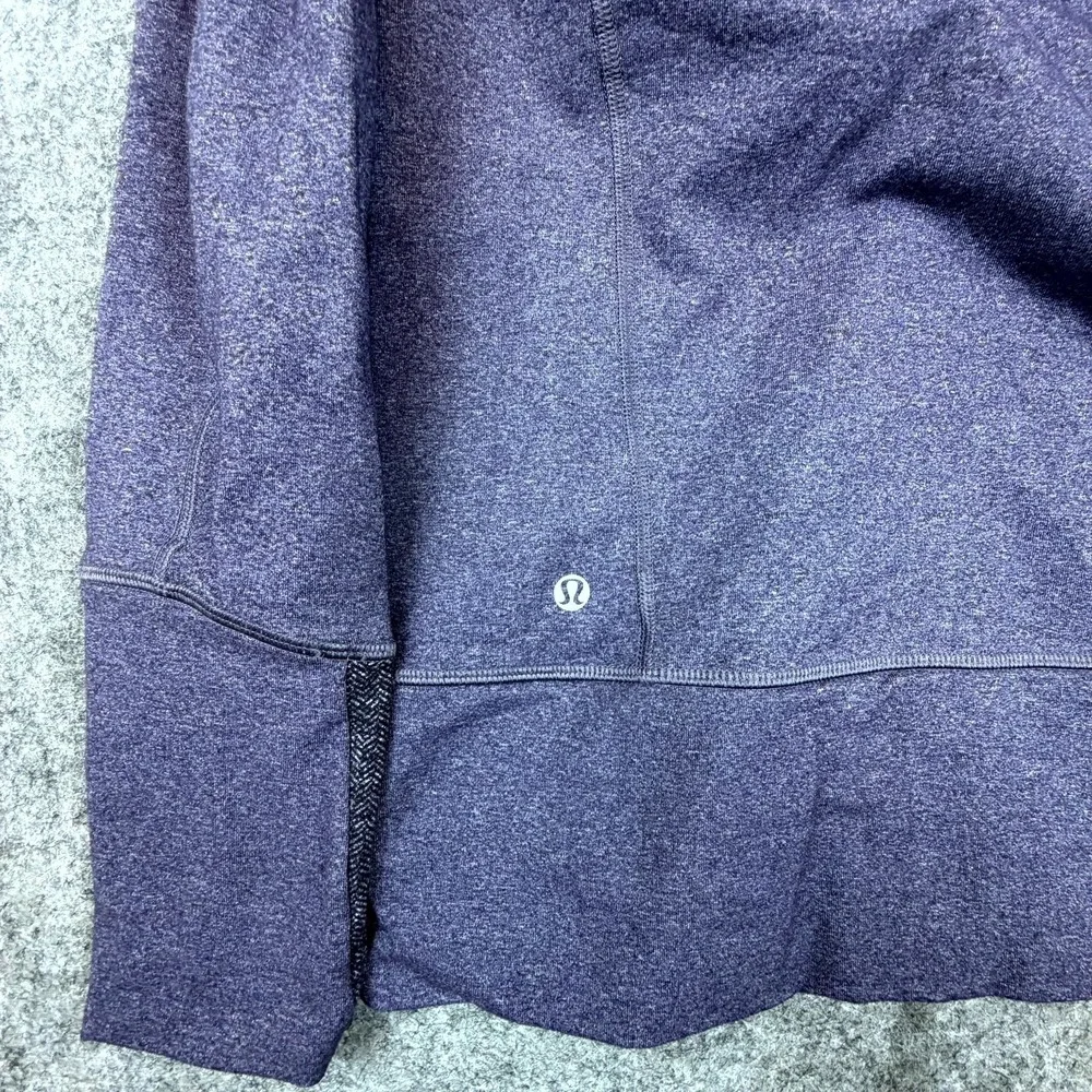 Lululemon Athletica Stride Jacket Womens 6‎ Heather Purple Stretch Logo Full Zip